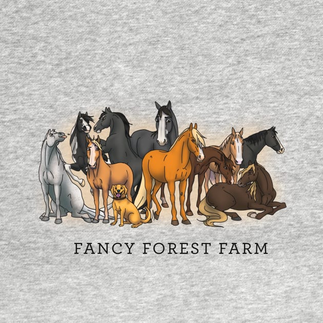 Fancy Forest Farm • Family Portrait • Black Text by FalconArt